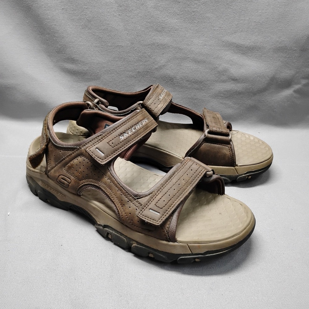 Skechers Mens Relaxed Fit Pelem Emiro Sandals Brown 204105 Size 11